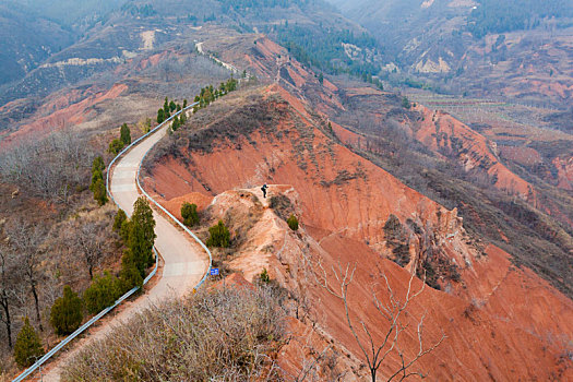 陕西蓝田羊茂山丹霞地貌