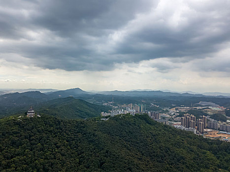 广东惠州西湖风景名胜区高榜山景区航拍风光