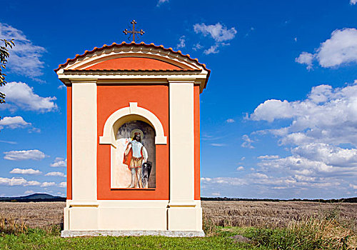 小,小教堂,靠近,梅尔尼克,地区,区域,捷克共和国,欧洲