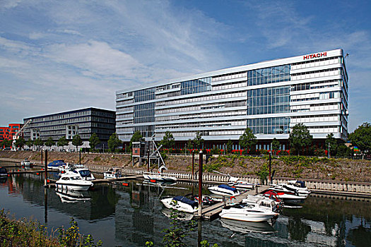 德国,北莱茵威斯特伐利亚,杜伊斯堡,现代办公室,建筑