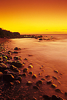 海滩,温尼伯湖,曼尼托巴,加拿大