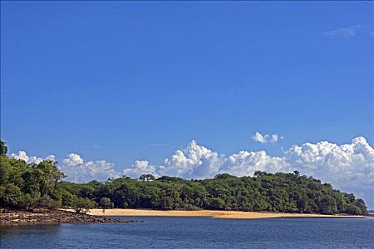 巴西,亚马逊河,塔帕若斯河,支流,展示,沙滩,结束,干燥,季节