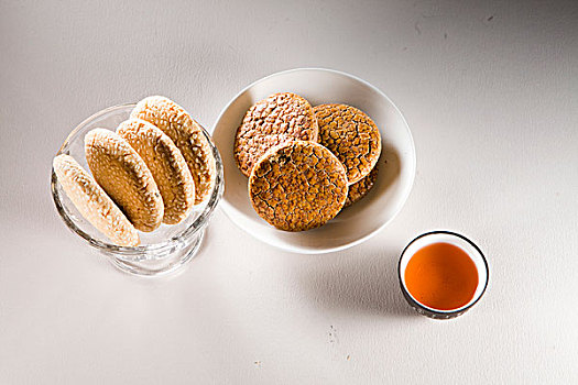 传统中式点心桃酥芝麻饼