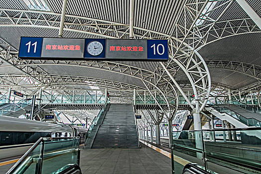 江苏省南京市火车站月台建筑环境景观