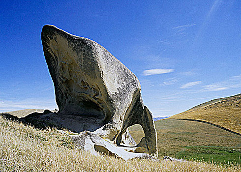 岩石构造,金字塔,山谷,南岛,新西兰