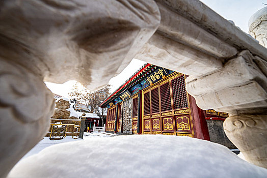 天津天后宫雪景