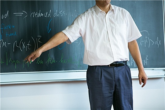 教师,教育,数学,指点,黑板,教室