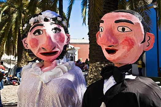 特写,新婚,木偶,伴侣,瓦哈卡,瓦哈卡州,墨西哥