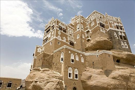 宫殿,也门,中东