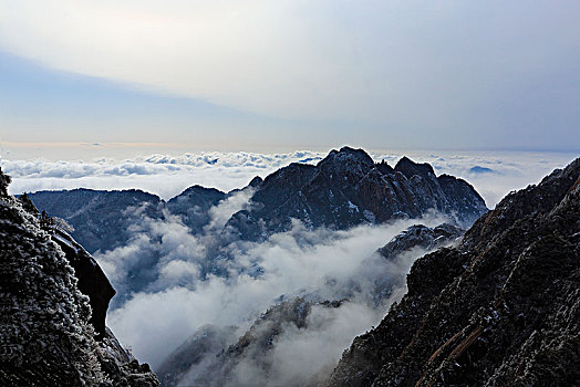 雪后黄山云海