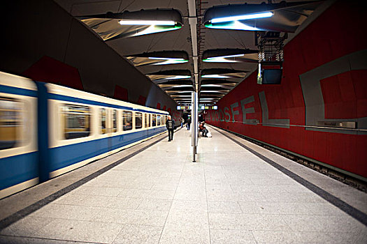 地铁,车站,慕尼黑,巴伐利亚,德国,欧洲