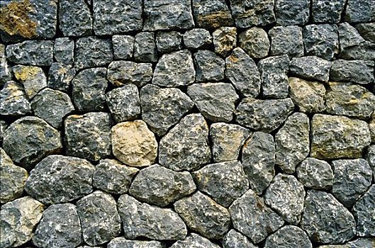 马略卡,墙壁,一堆,石灰石,山脉,北海岸,马略卡岛,巴利阿里群岛,西班牙,欧洲