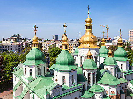 圆顶,圣徒,索菲亚,大教堂,基辅,城市