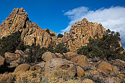 岩石构造,山,阿拉巴马山丘,加利福尼亚,美国