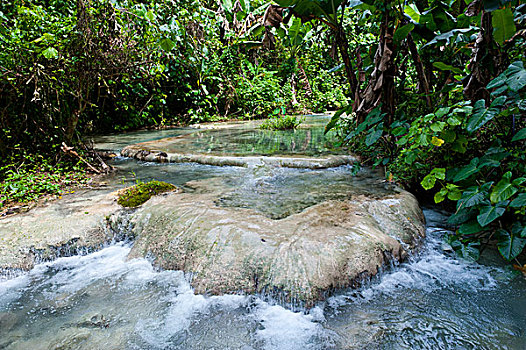 漂亮,瀑布,维拉港,岛屿,瓦努阿图,南太平洋