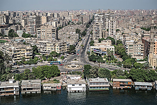 全景,城市,开罗