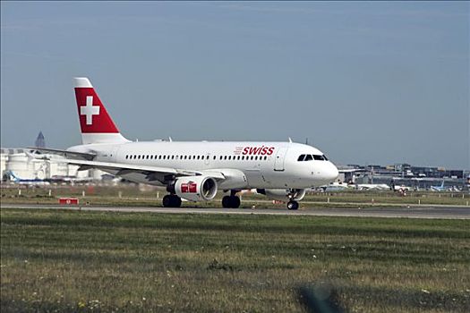 瑞士,航线,空中客车,开始,法兰克福,机场,黑森州,德国,欧洲