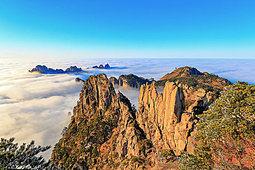 黄山西海大峡谷雾凇云海