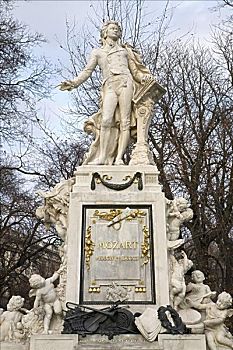 雕塑,莫扎特,维也纳,奥地利