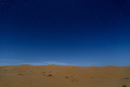 星,夜晚,上方,沙丘,摩洛哥