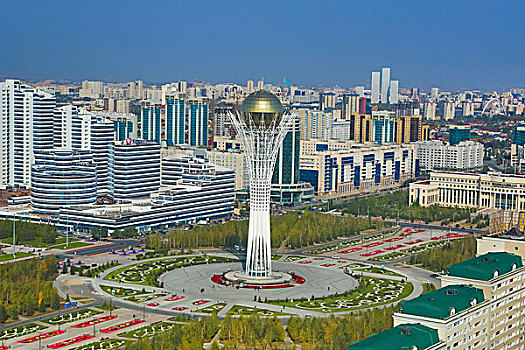 哈萨克斯坦,阿斯塔纳,城市,新,行政,纪念建筑