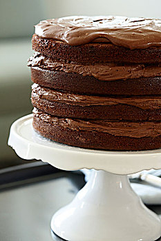 层次,巧克力,生日蛋糕,点心架