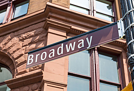 百老汇,路标,在家办公,曼哈顿,纽约,美国