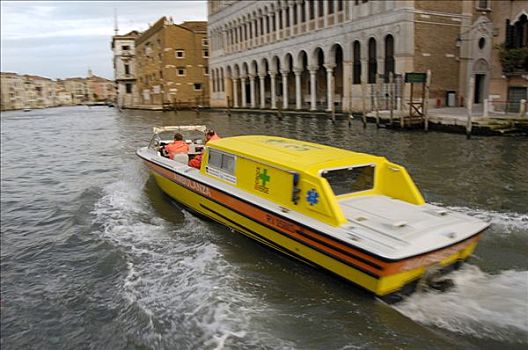 水,救护车,航行,大运河,威尼斯,威尼西亚,意大利