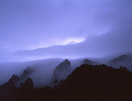 安徽,黄山,日出,云海,雪,雾淞,佛光,瀑布云