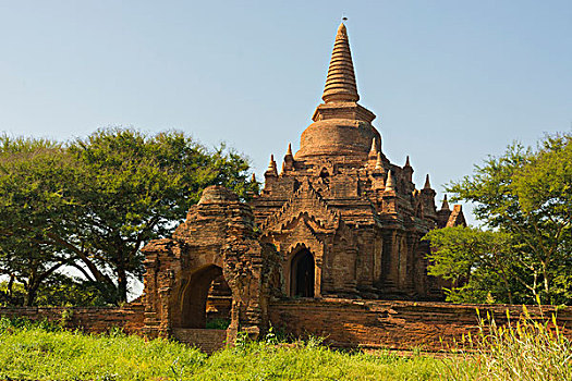 缅甸,蒲甘,小,砖,庙宇