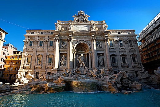 罗马,喷泉,早晨,意大利