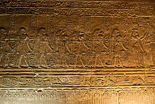 墙面浮雕,高安宝神庙,埃及,伊迪芙,尼罗河流域,非洲