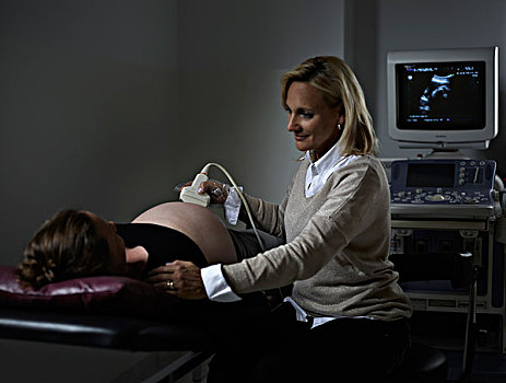 检查,孕妇,25-30岁,超声波,扫描仪,奥地利,欧洲