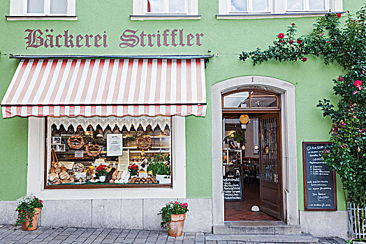 德国,巴伐利亚,浪漫大道,罗腾堡,糕点店,店