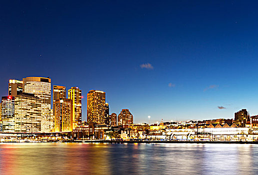 城市,悉尼,黄昏