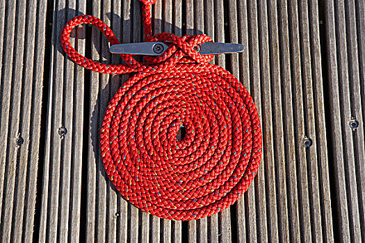 红色,绳索