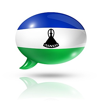 莱索托,旗帜,对话气泡框