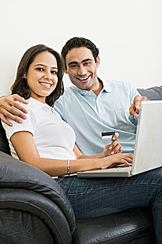 伴侣,网上购物,笔记本电脑