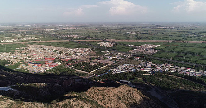 内蒙古土默特右旗,航拍敕勒川,土默特平原