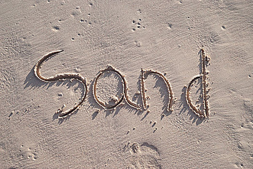 文字,沙子,手写,墨西哥
