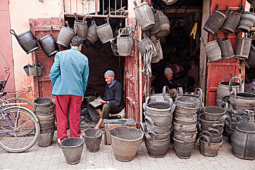 桶,店,玛拉喀什,摩洛哥