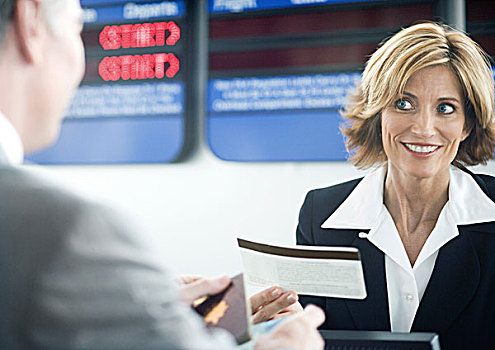 航空公司,服务员,乘客,机票,登记,台案