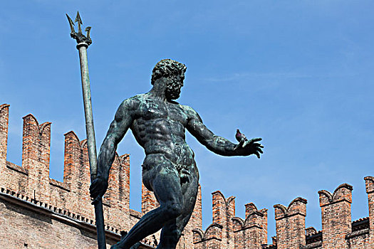 雕塑,广场,马焦雷湖,博洛尼亚