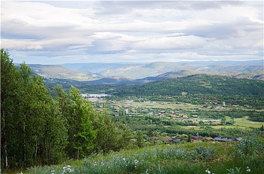 景色,乡村,挪威