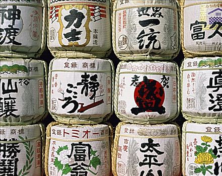 日本米酒,桶,日本