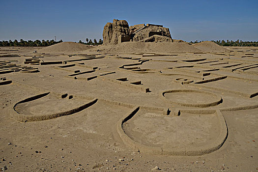 砖砌建筑,古城,北方,努比亚,尼罗河流域,苏丹,非洲