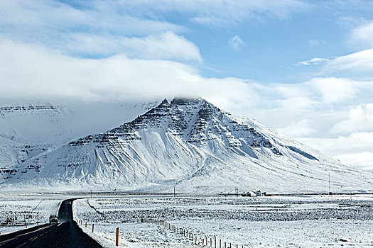 雪路,冬天