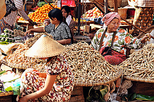 市场一景,缅甸