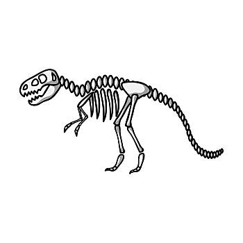 霸王龙化石简笔画图片