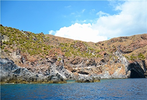 全景,埃奥利群岛,风景,海洋